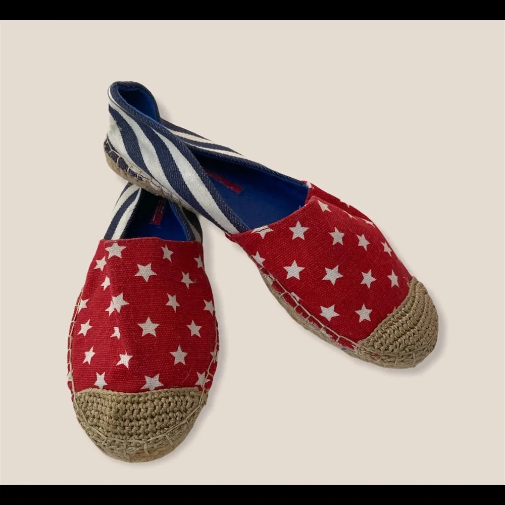 C. Label American Flag Espadrilles Size 5.5 Brand New